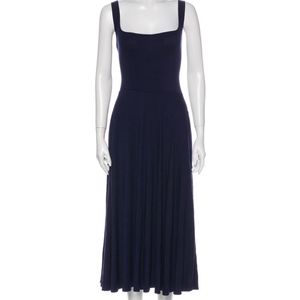 Reformation Navy Midi Dress
